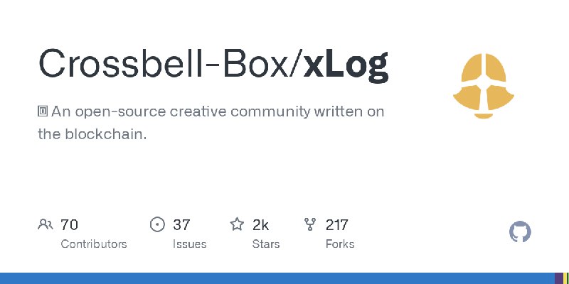 GitHub - Crossbell-Box/xLog: 🪽 An open-source creative community written on the blockchain.