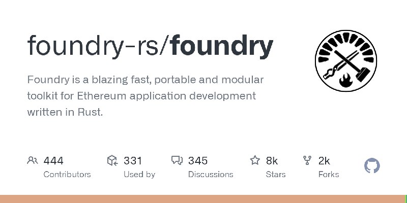 GitHub - foundry-rs/foundry: Foundry is a blazing fast, portable and modular toolkit for Ethereum application development written…