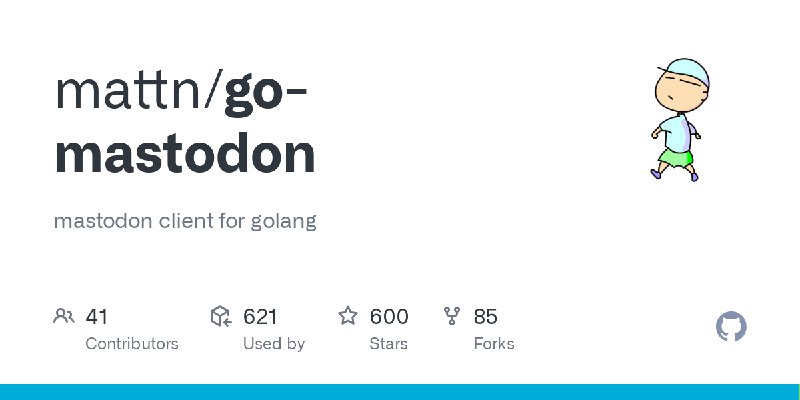 GitHub - mattn/go-mastodon: mastodon client for golang