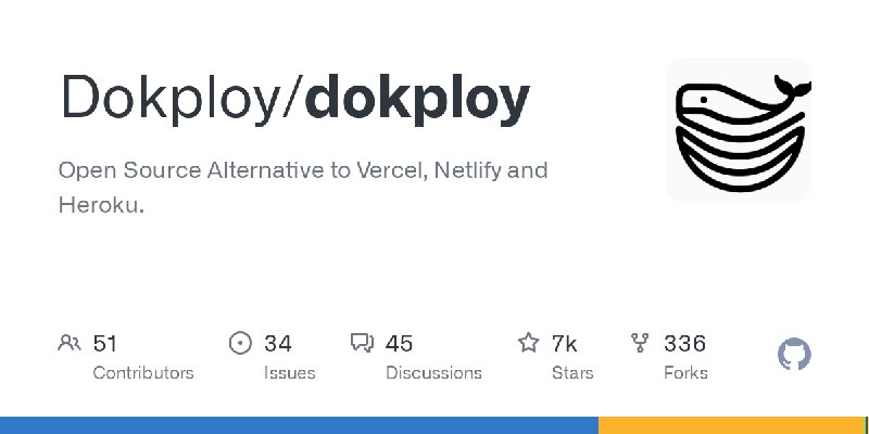 GitHub - Dokploy/dokploy: Open Source Alternative to Vercel, Netlify and Heroku.